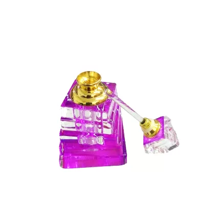 esans şişeleri - 6 ml lüx kristal gül desenli özel kutusunda cam çubuklu esans şişesi şişe-020